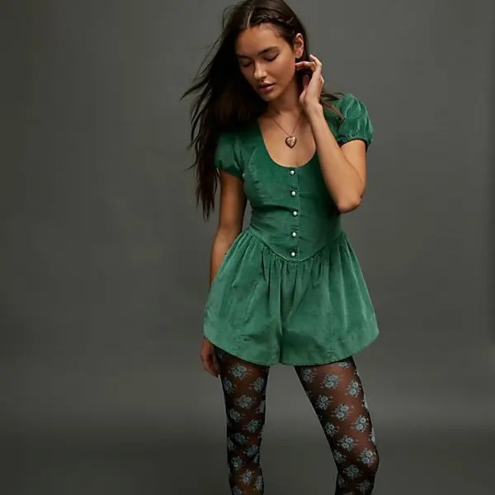 Free people Velvet Romper